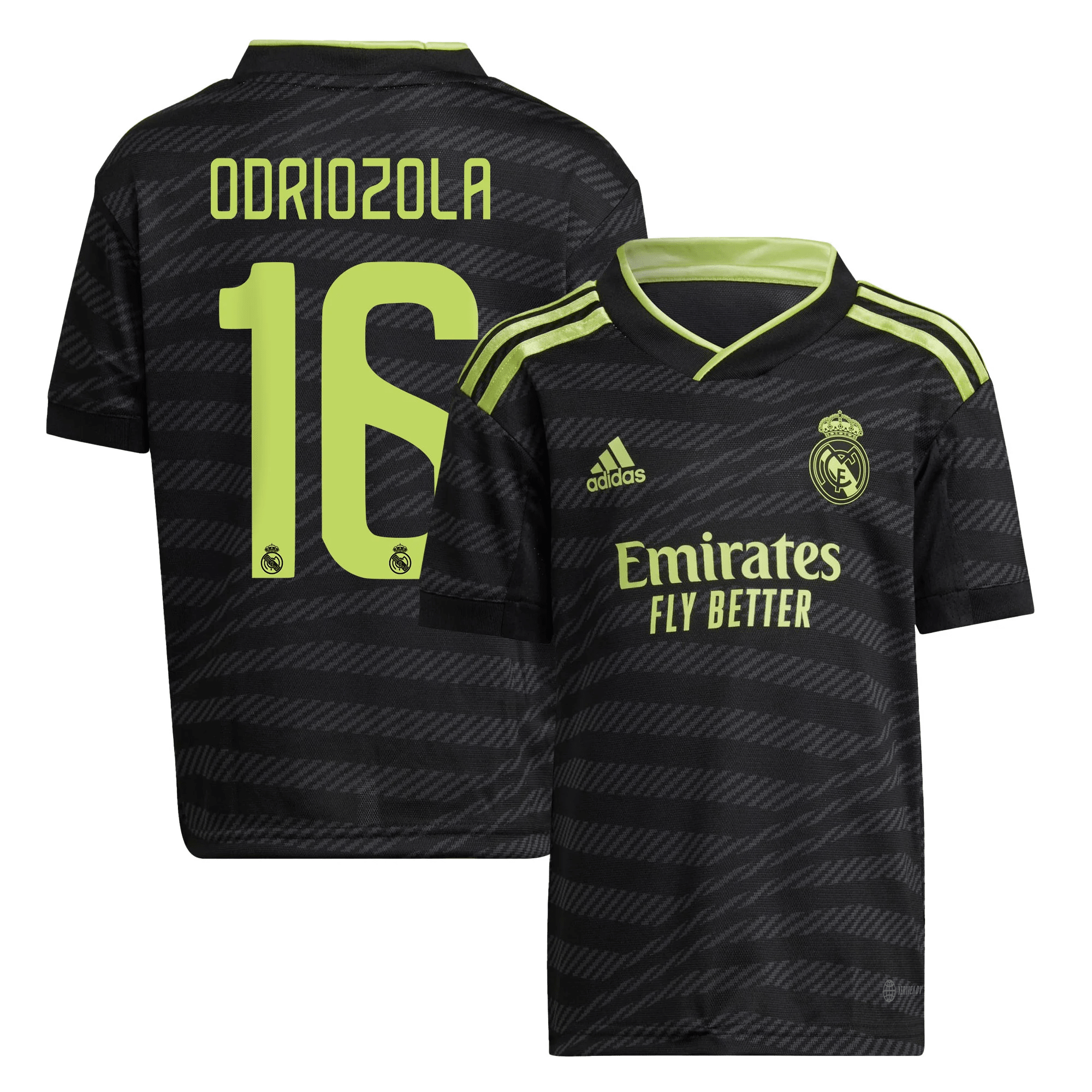 Álvaro Odriozola 16 Real Madrid 2022/23 Third Soccer Jersey – Black