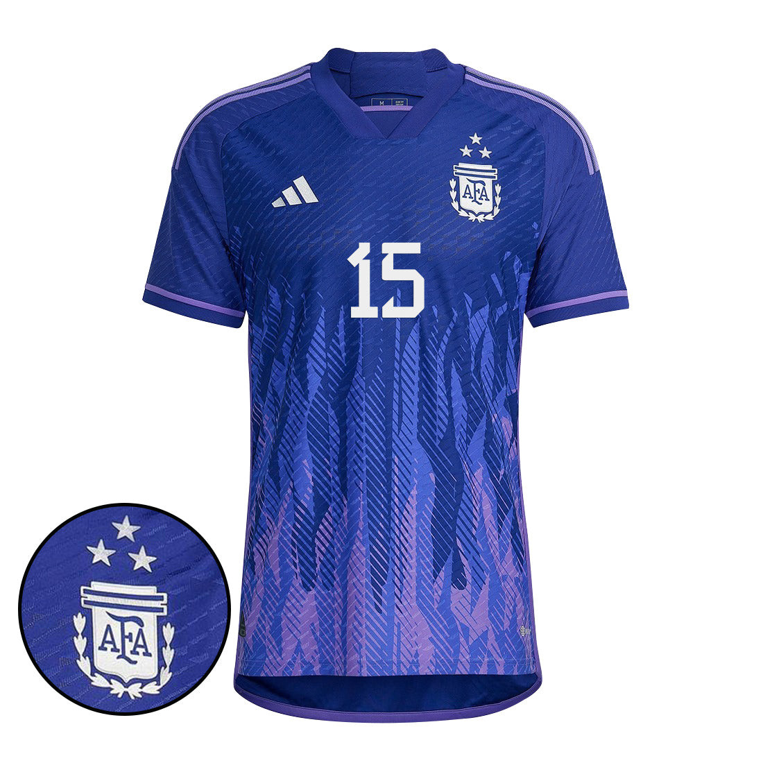Ángel Correa 15 Argentina Men Away World Cup Patch Fan Version Player Version Soccer Jersey