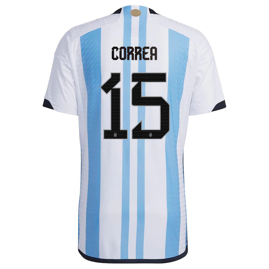 Ángel Correa 15 Argentina Men Home Soccer Jersey Fan Version Player Version Soccer Jersey