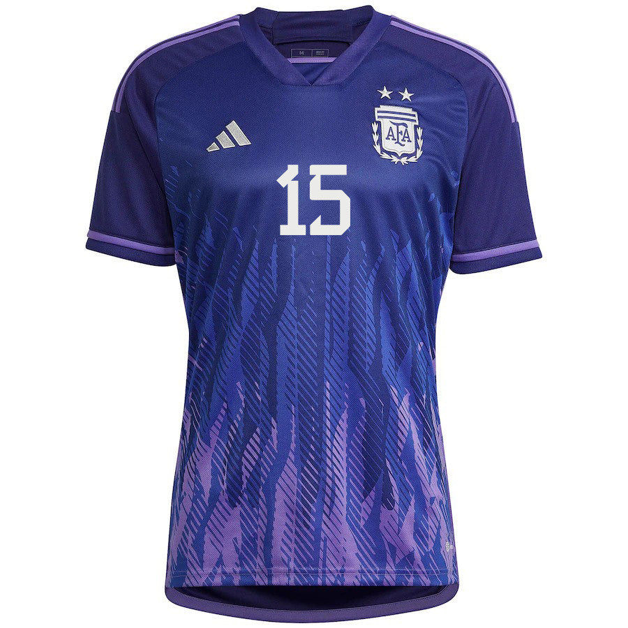 Ángel Correa 15 Argentina National Team 2022-23 Qatar World Cup Patch Away Women Soccer Jersey