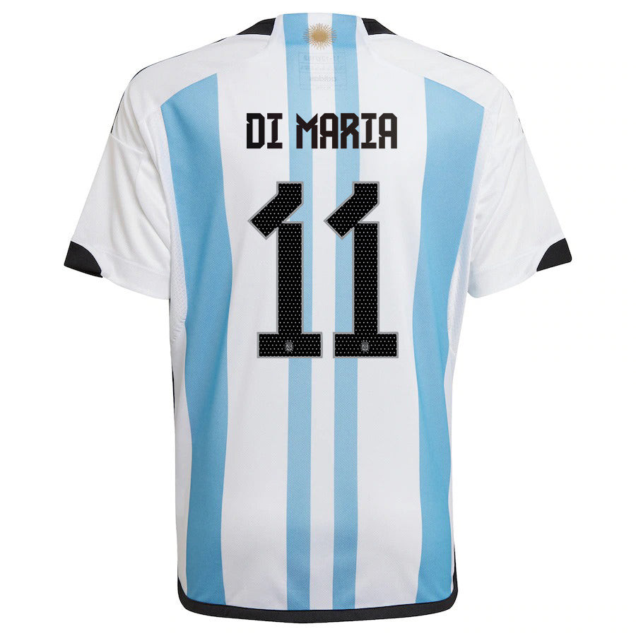 Ángel Di María 11 Argentina Home Soccer Jersey National Team World Cup Patch