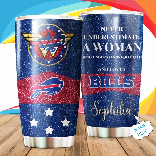 04-Buffalo Bills Personalized Custom Name-Tumbler Cup 20oz,30oz, Combo 20oz+30oz