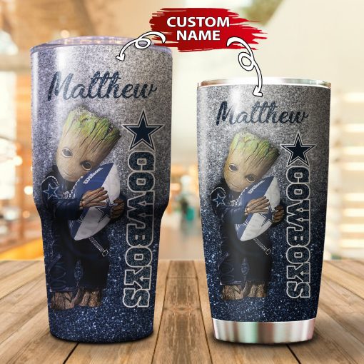 09-Dallas Cowboys Personalized Custom Name-Tumbler Cup 20oz,30oz, Combo 20oz+30oz