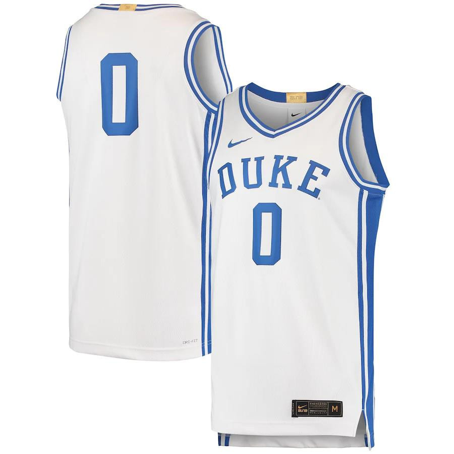 0 Duke Blue Devils Limited  Stitched Jersey – White