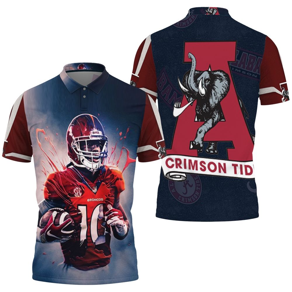 10 Jerry Jeudy Denver Broncos Polo Shirt