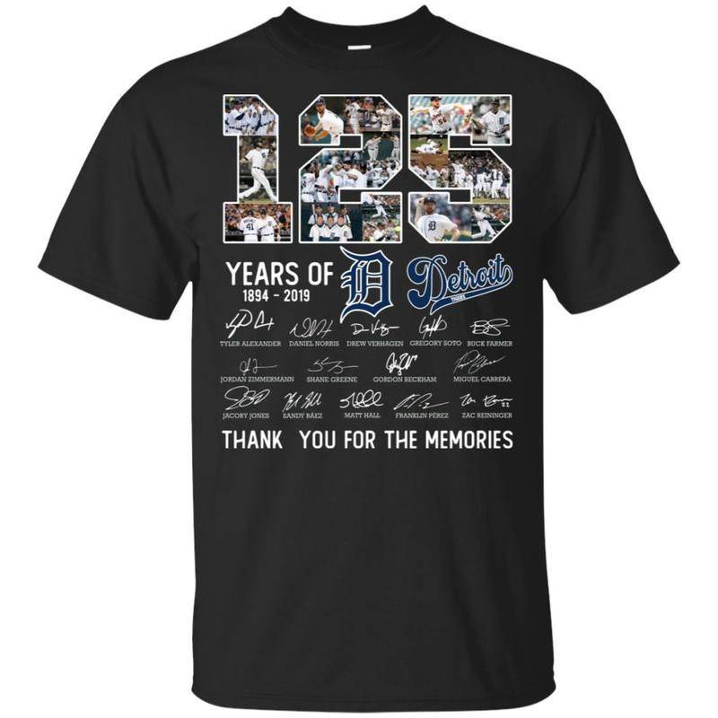 125 Years Of Detroit Tigers Anniversary T-shirt For Fans