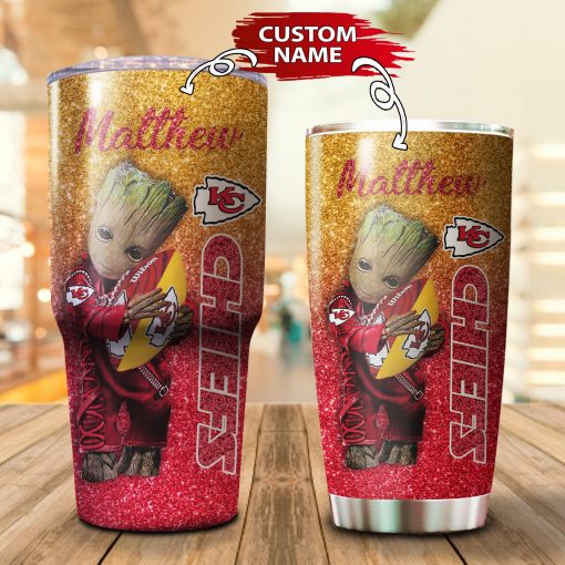16-Kansas City Chiefs Personalized Custom Name-Tumbler Cup 20oz,30oz, Combo 20oz+30oz