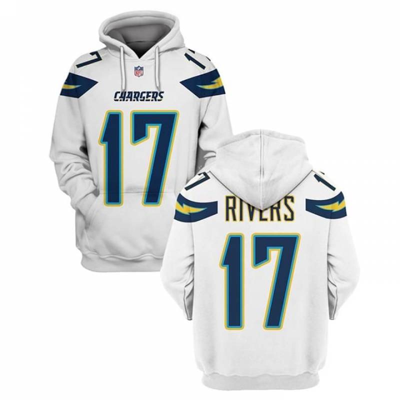 17 Philip Rivers Chargers American Football Quarterback For The Los Angeles Chargers Best Gifts For Rivers Fans White All Over Print Hoodie