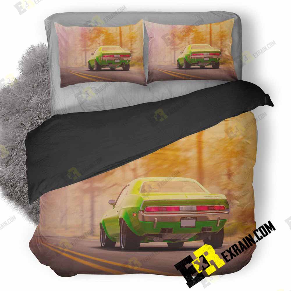 1970 Dodge Challenger Rt From The Crew Rear 3L 3D Customized Duvet Cover Bedding Set