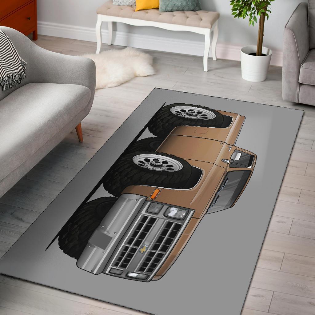 1986 Chevy 4×4 Truck Car Art Area Limited Edition Rectangle Rug