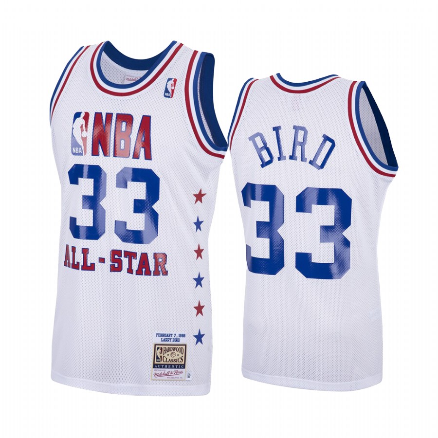 1988 All-Star Eastern Conference Larry Bird Boston Celtics #33 Hardwood Classics Jersey – White