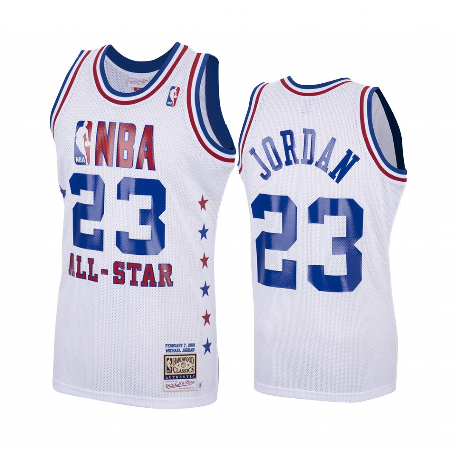 1988 All-Star Eastern Conference Michael Jordan Chicago Bulls #23 Hardwood Classics Jersey – White