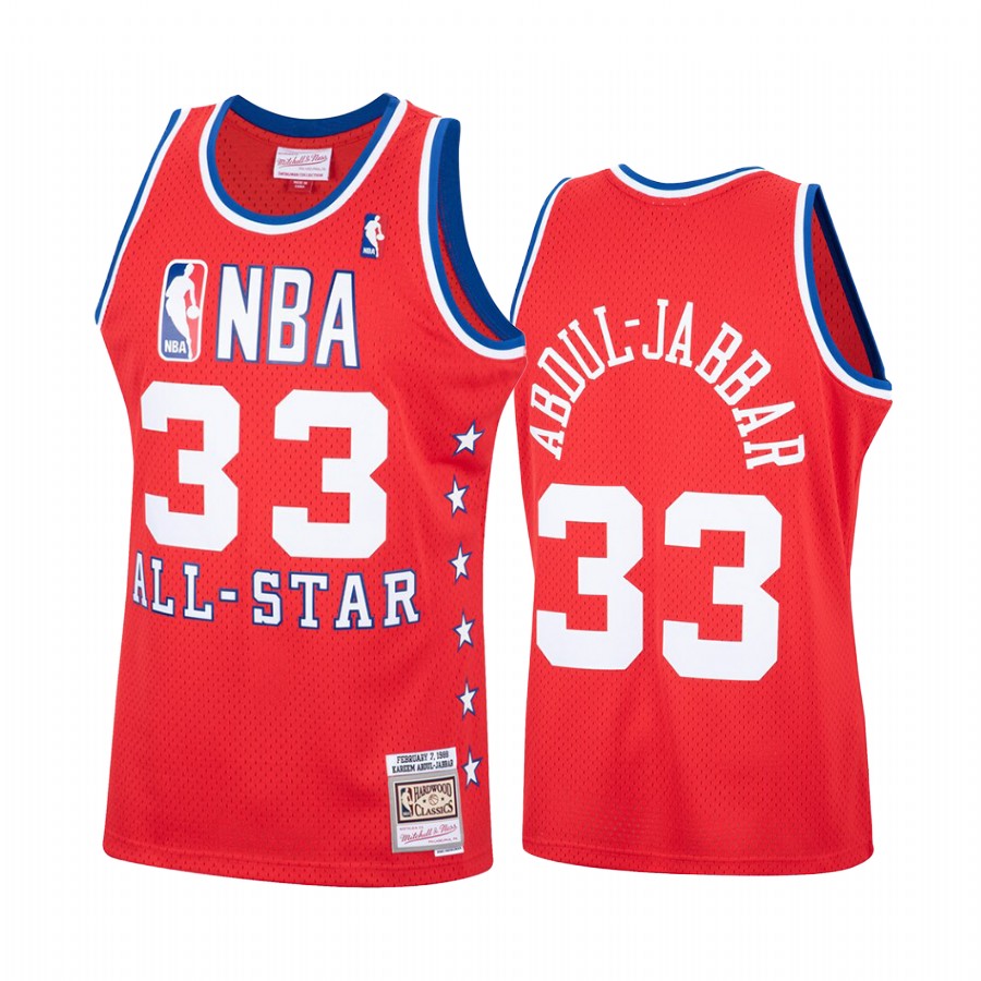 1988 All-Star Western Conference Kareem Abdul-Jabbar Los Angeles Lakers #33 Hardwood Classics Jersey – White