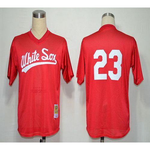 1990 Mitchell And Ness Chicago White Sox #23 Robin Ventura Red Throwback Stitched MLB Jersey Men’s