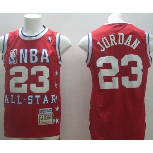 1992 All-Star Mitchell And Ness Chicago Bulls #23 Michael Jordan Red Stitched NBA Jersey Mens