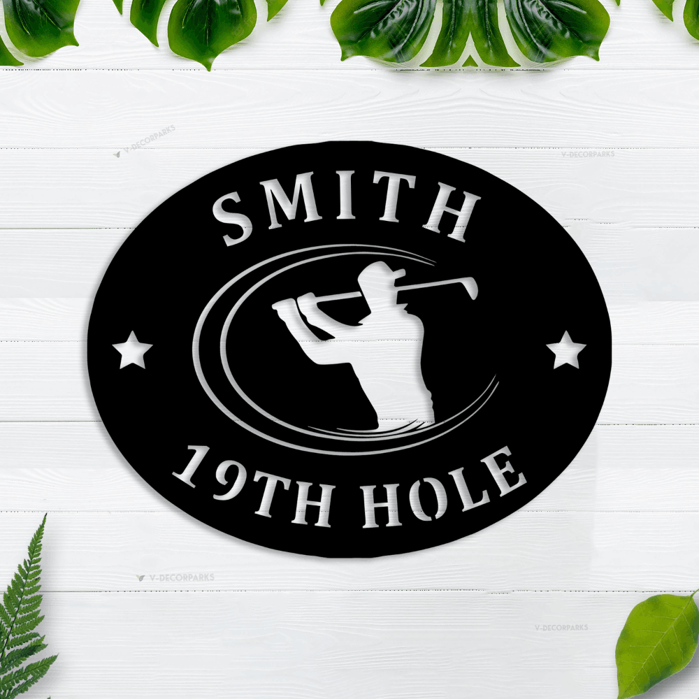 19th Hole Led Lights Metal Sign, Golf Gifts For Men, Personalized Golf Sign, Golf Mancave Sign, Golfer Gifts, Boyfriend Gift, Husband Gift, Dad Gift
