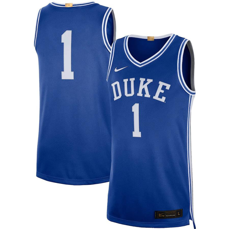 1 Duke Blue Devils Limited Basketball Stitched Jersey – Royal
