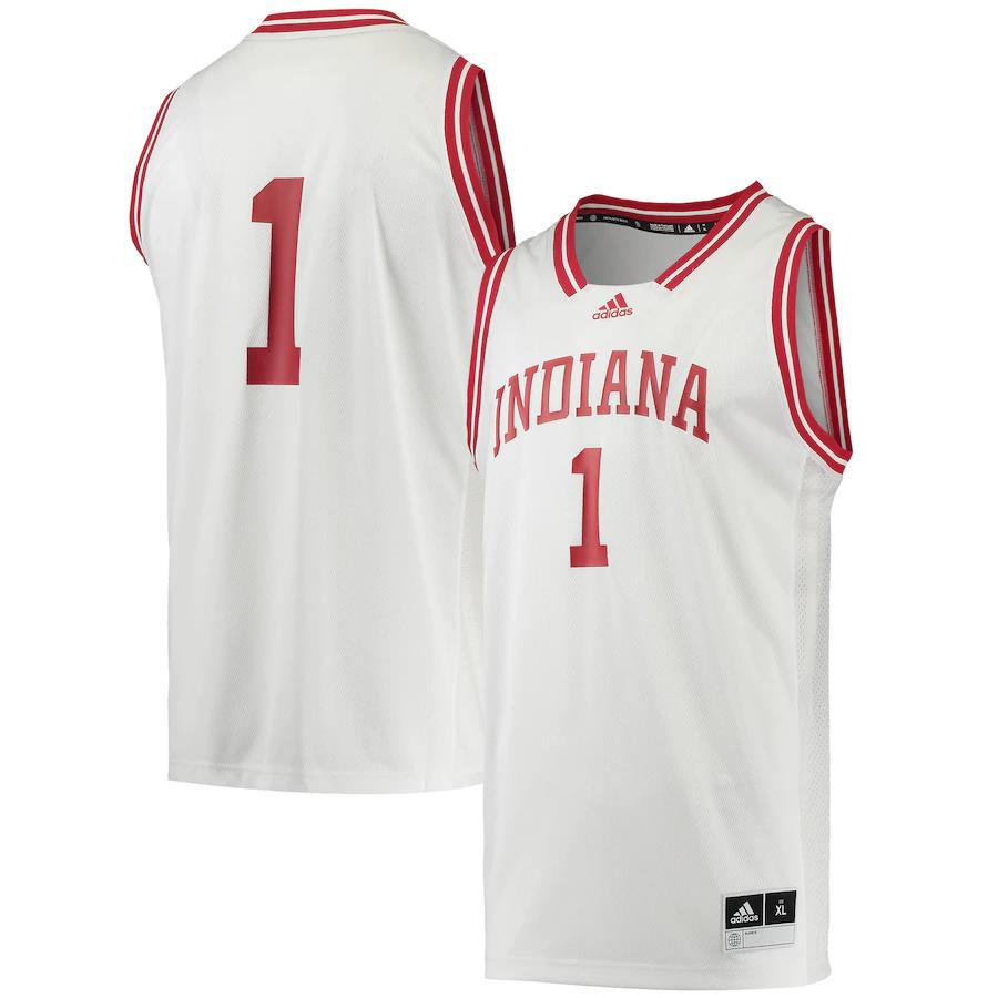1 Indiana Hoosiers Reverse Retro Stitched Jersey – White