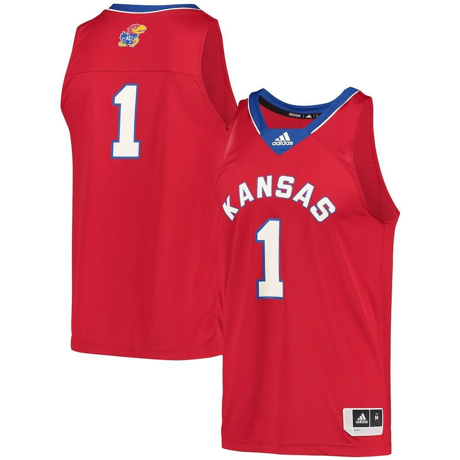 1 Kansas Jayhawks Reverse Retro Stitched Jersey – Red