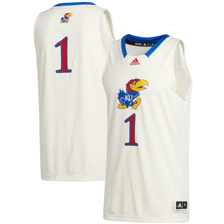 1 Kansas Jayhawks Swingman Stitched Jersey – Cream