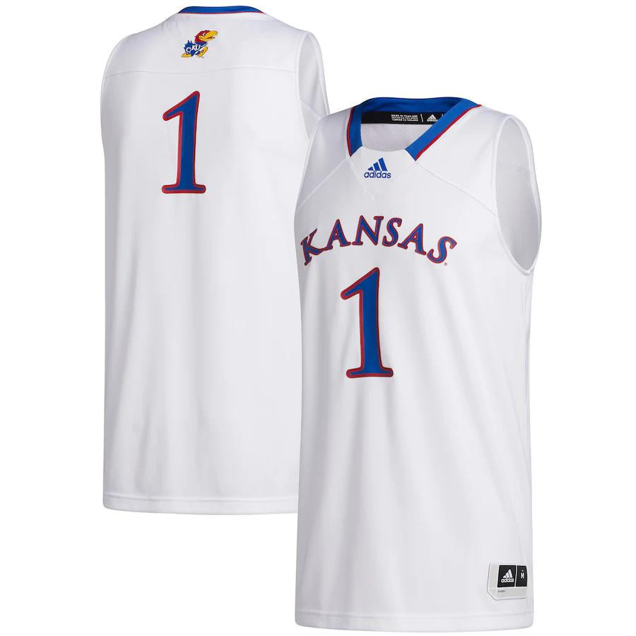 1 Kansas Jayhawks Swingman Stitched Jersey – White
