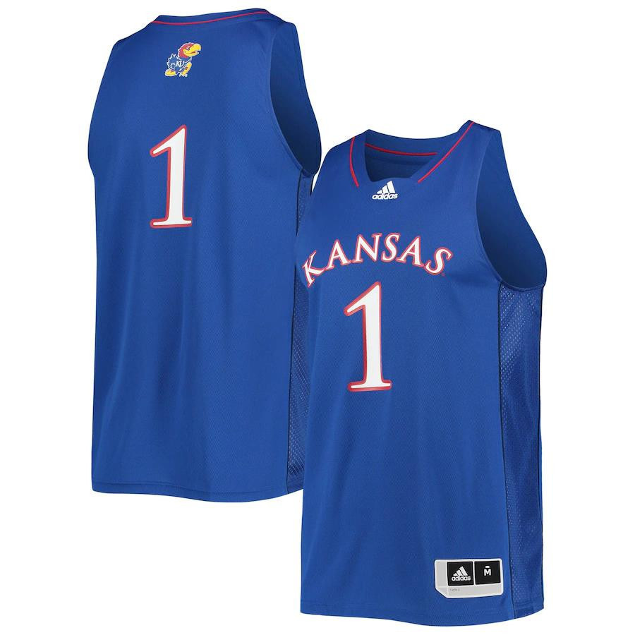 1 Kansas Jayhawks Team Swingman Basketball Stitched Jersey – Royal
