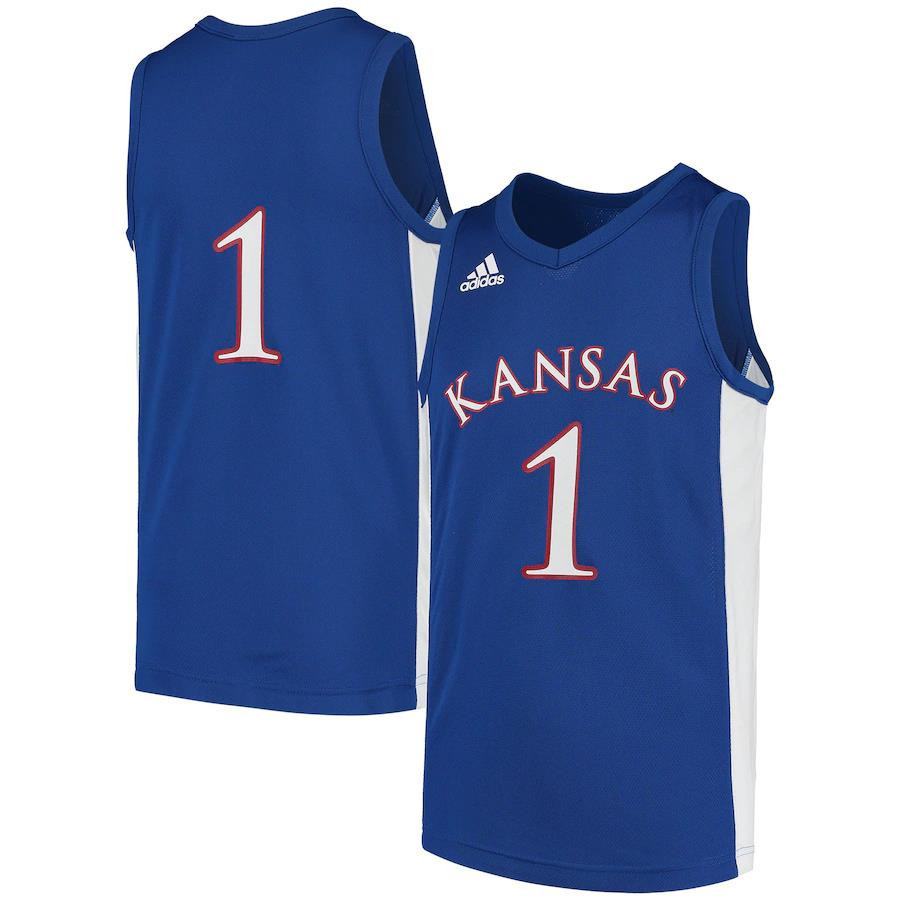 1 Kansas Jayhawks Youth Game Stitched Jersey – Royal