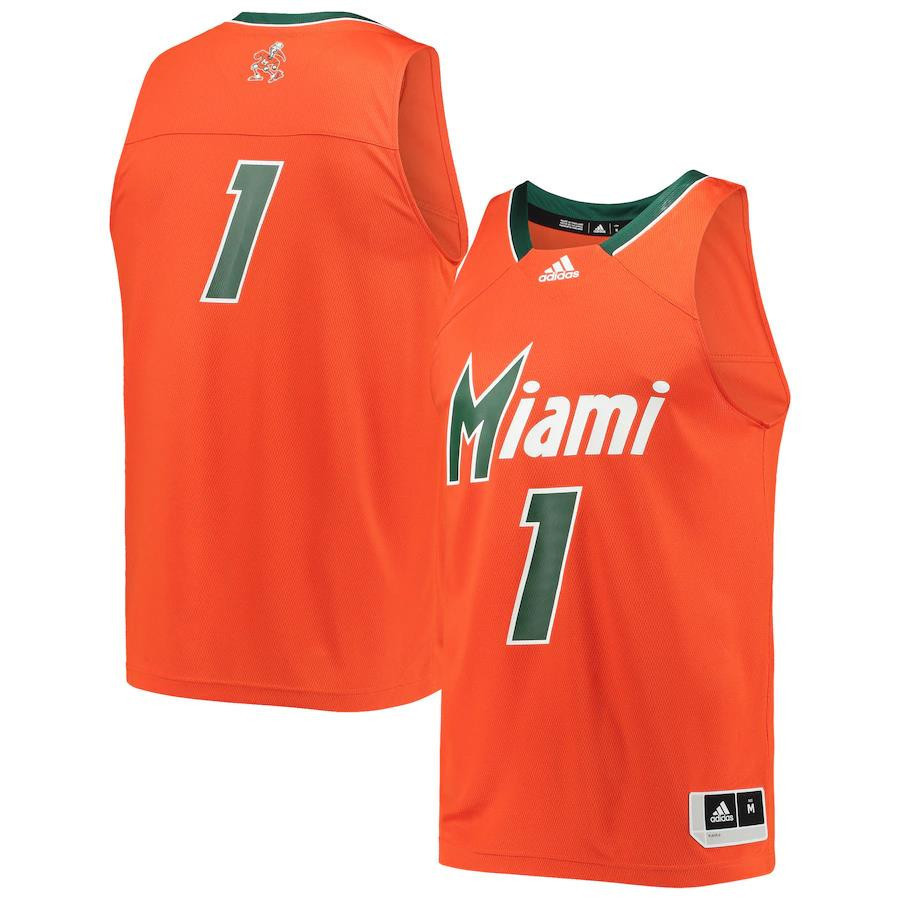 1 Miami Hurricanes Reverse Retro Stitched Jersey – Orange