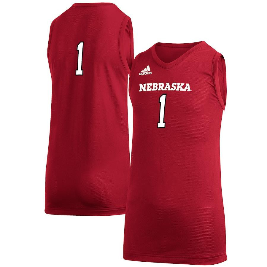 1 Nebraska Huskers Youth Game Stitched Jersey – Scarlet