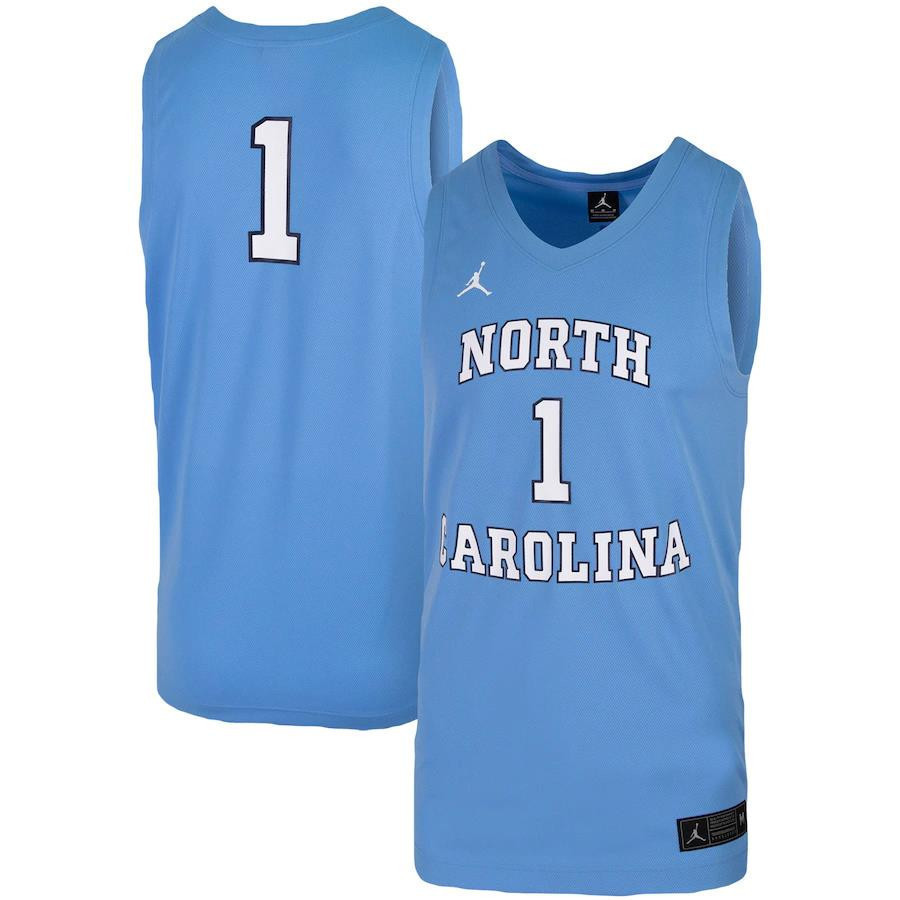 1 North Carolina Tar Heels Jordan Brand Team Basketball Stitched Jersey – Carolina Blue
