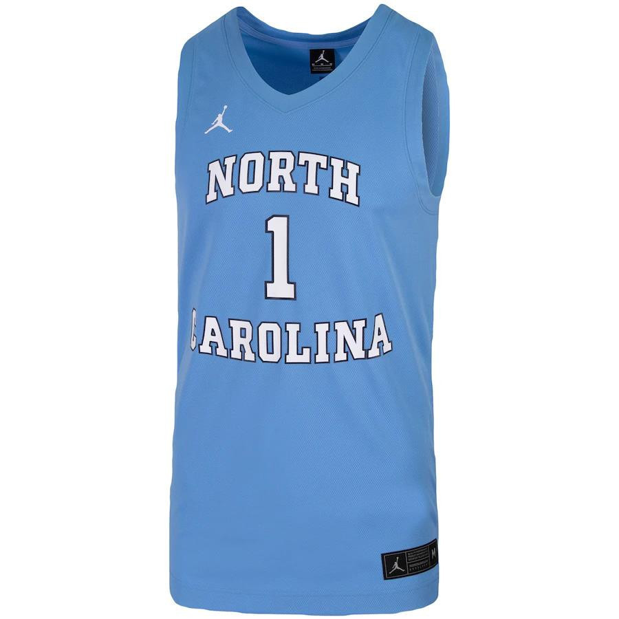 1 North Carolina Tar Heels Jordan Brand Team Basketball Stitched Jersey – Carolina Blue