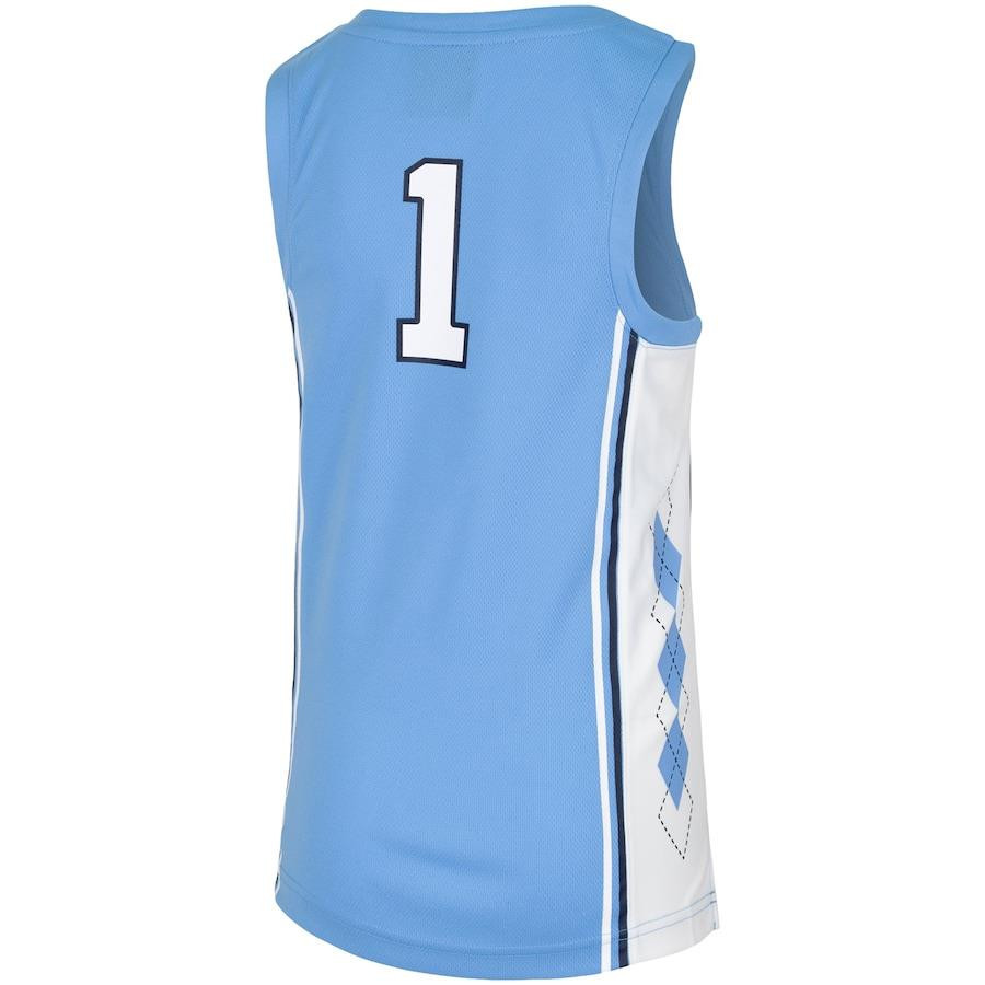 1 North Carolina Tar Heels Jordan Youth Team Basketball Stitched Jersey – Carolina Blue