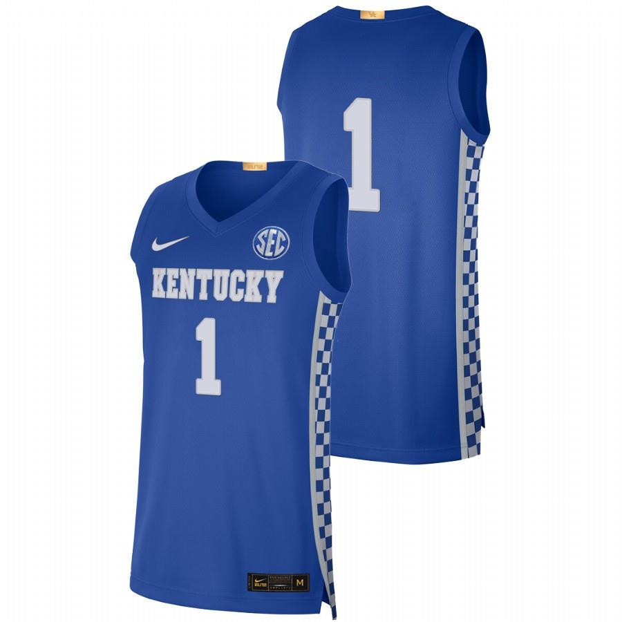 1 Royal Kentucky Wildcats 2023 College Basketball Stitched Jersey