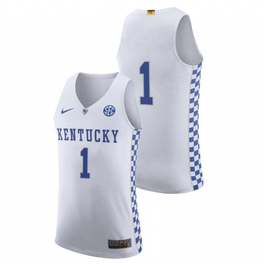 1 White Kentucky Wildcats 2023 College Basketball Stitched Jersey
