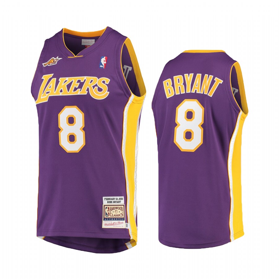 2000 NBA All-Star Game Kobe Bryant Los Angeles Lakers #8 Hardwood Classics Jersey – Purple