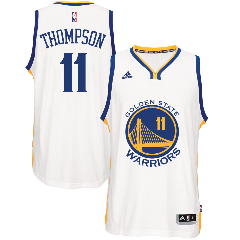2016-17 Season Klay Thompson Golden State Warriors #11 New Swingman Home White adidas Jersey