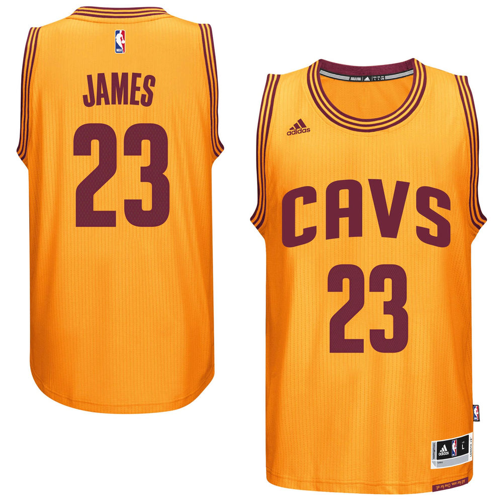 2016-17 Season LeBron James Cleveland Cavaliers #23 New Swingman Alternate Gold adidas Jersey