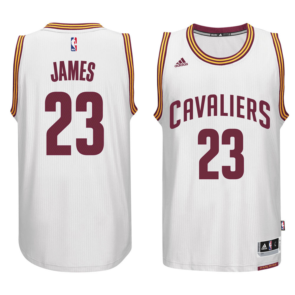 2016-17 Season LeBron James Cleveland Cavaliers #23 New Swingman Home White adidas Jersey