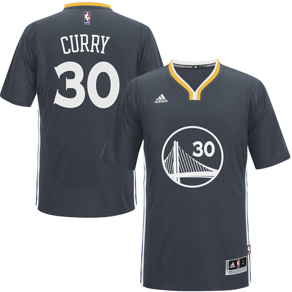 2016-17 Season Stephen Curry Golden State Warriors #30 New Swingman Home Charcoal adidas Jersey
