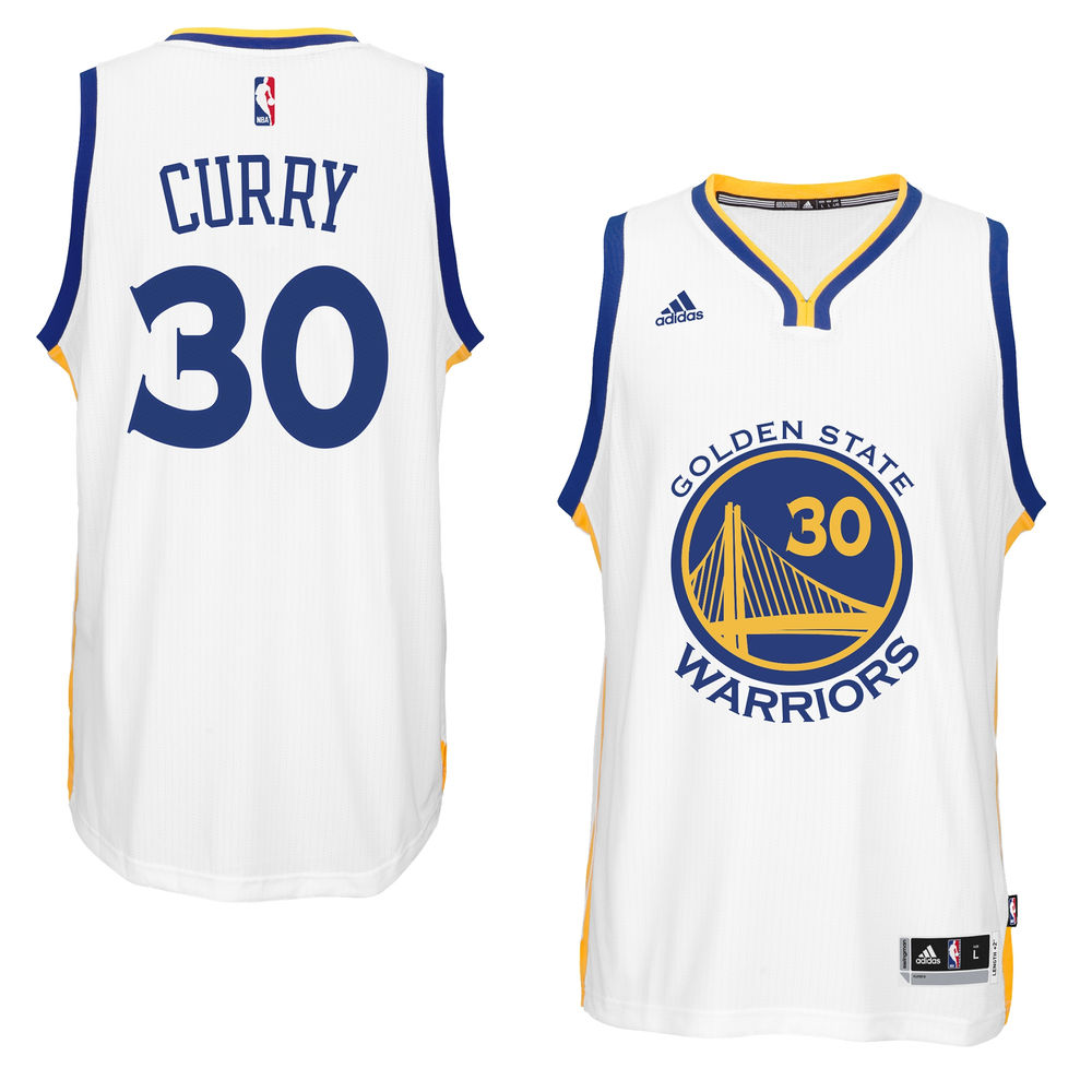 2016-17 Season Stephen Curry Golden State Warriors #30 New Swingman Home White adidas Jersey