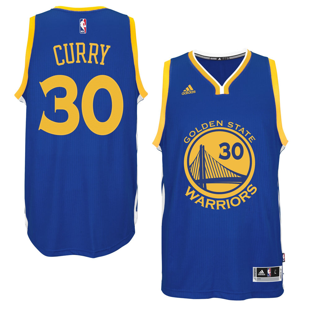 2016-17 Season Stephen Curry Golden State Warriors #30 New Swingman Road Royal adidas Jersey