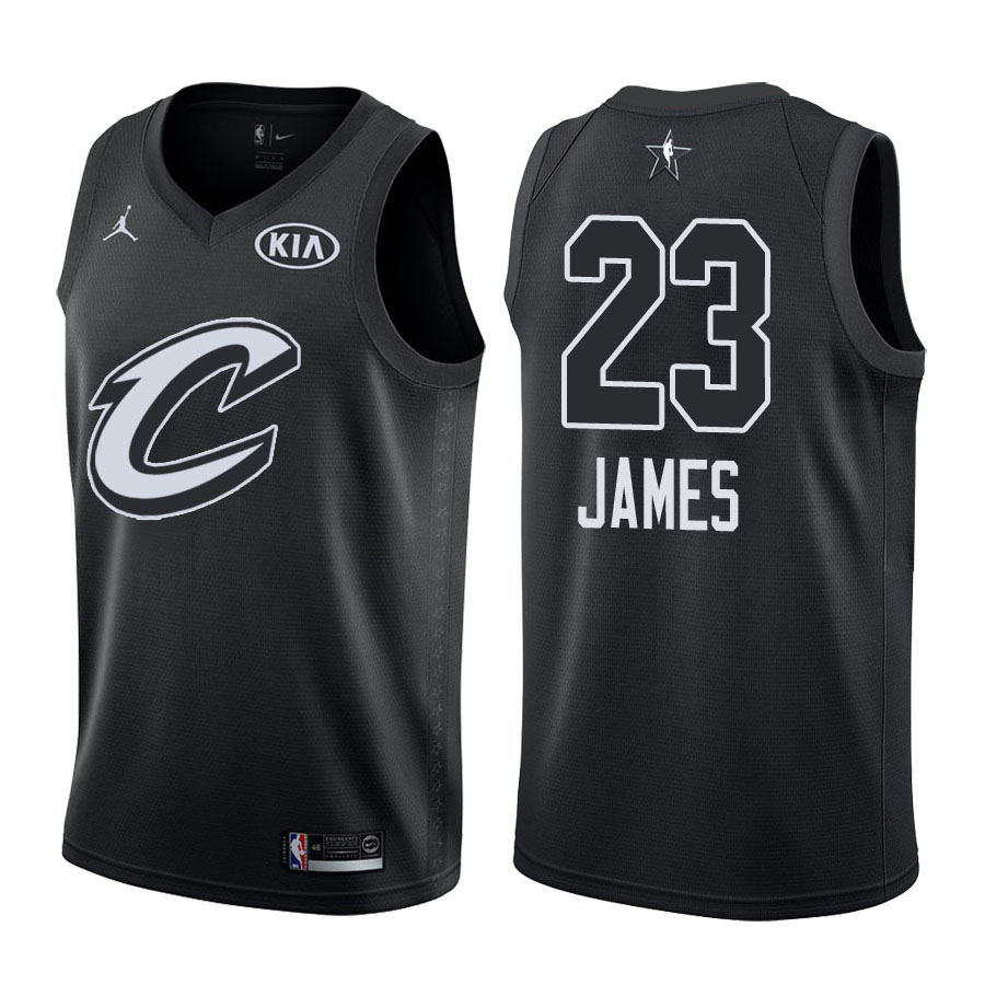 2018 All-Star Cavaliers Male LeBron James #23 Black Jersey
