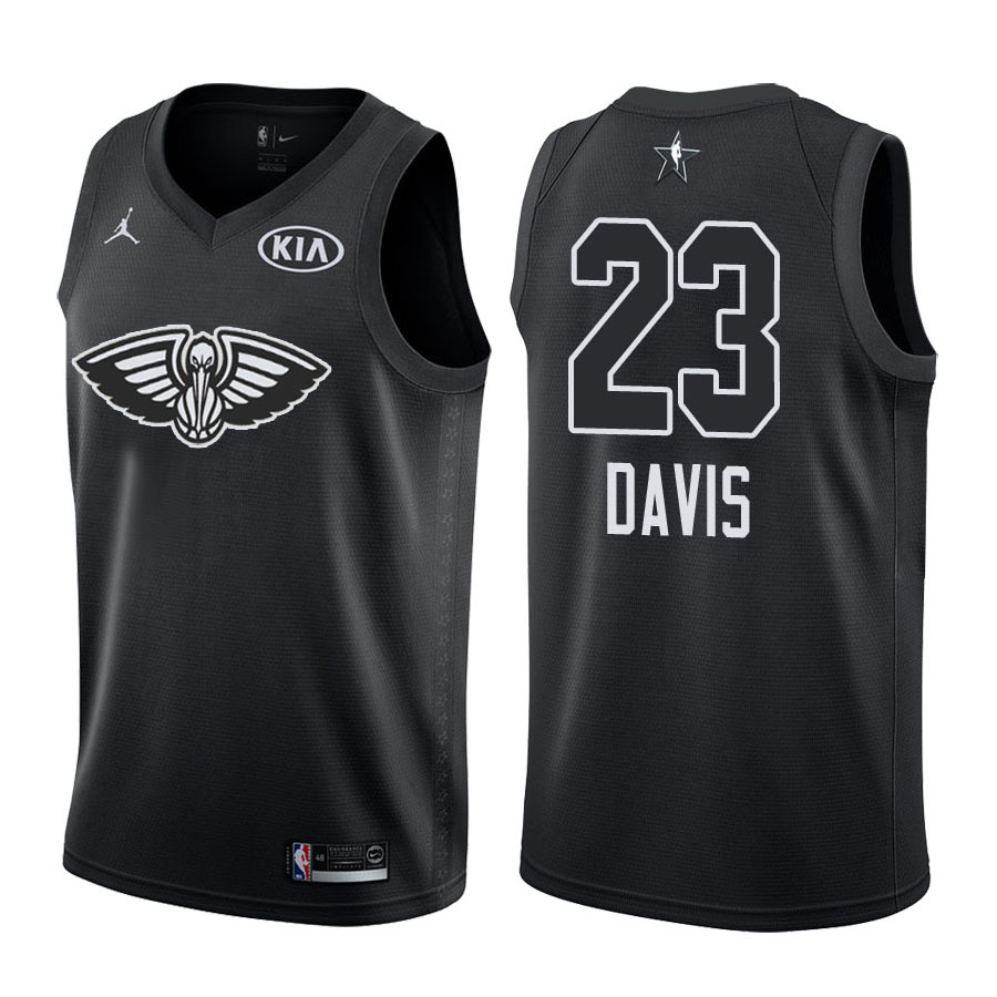 2018 All-Star Pelicans Male Anthony Davis #23 Black Jersey