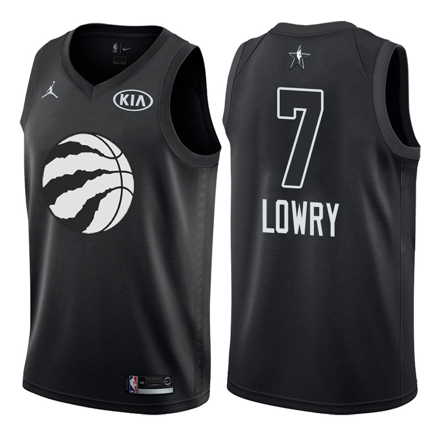 2018 All-Star Raptors Male Kyle Lowry #7 Black Jersey
