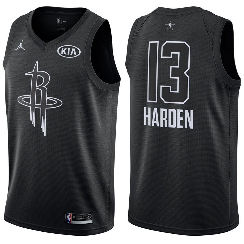 2018 All-Star Rockets Male James Harden #13 Black Jersey