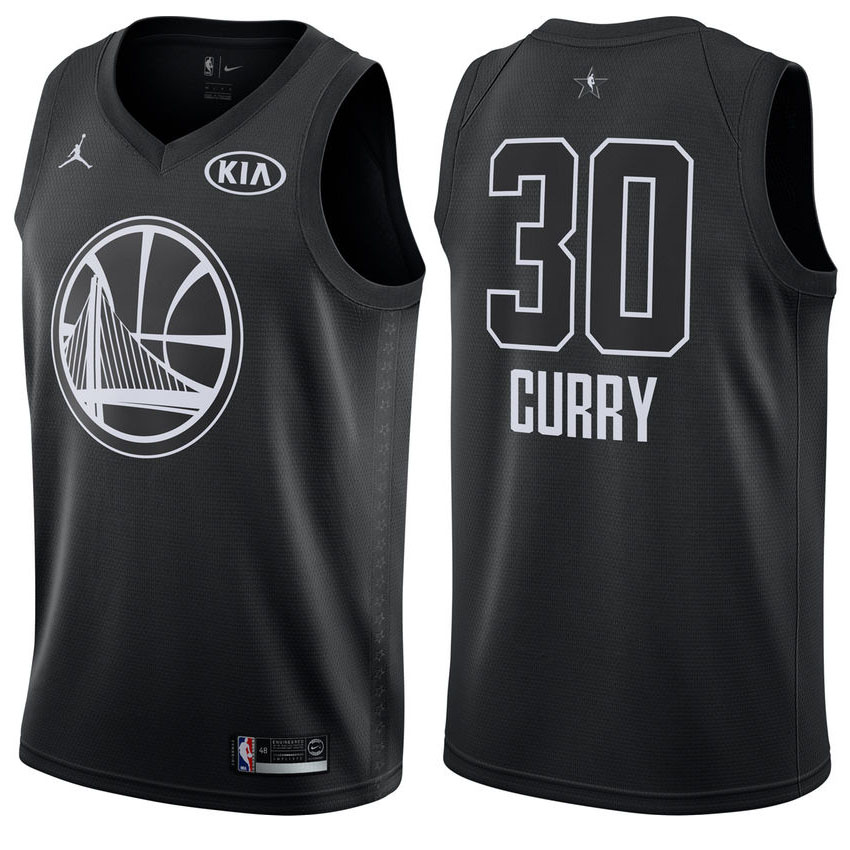 2018 All-Star Warriors Male Stephen Curry #30 Black Jersey