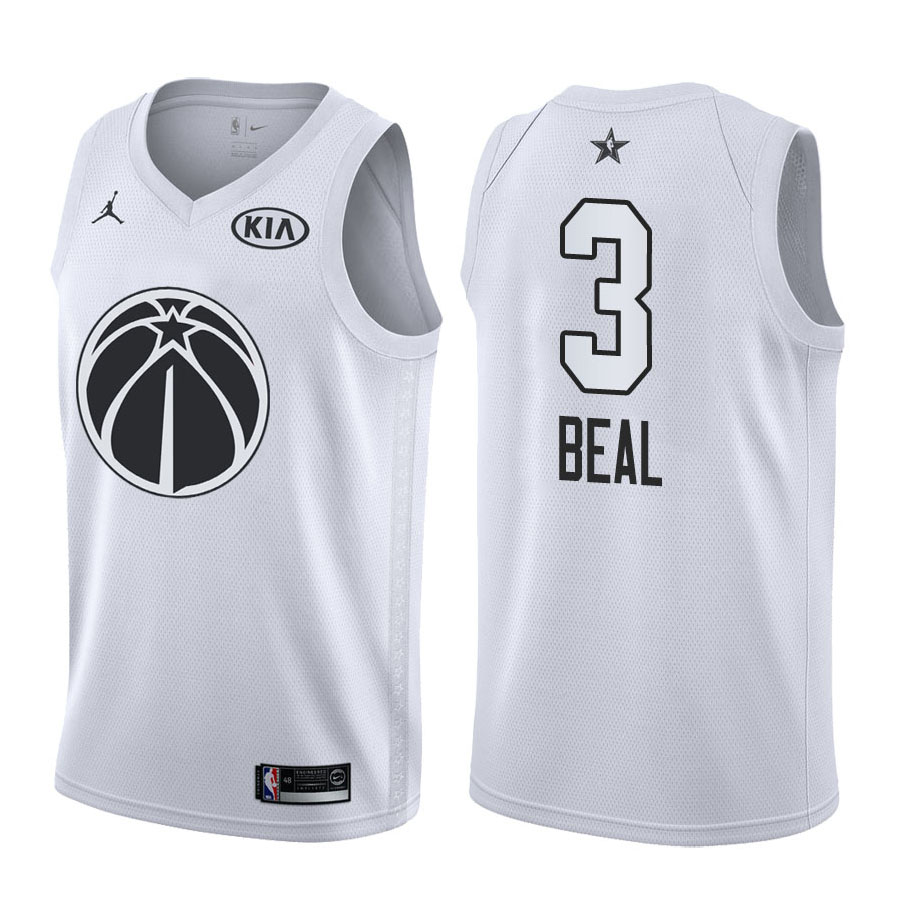 2018 All-Star Wizards Male Bradley Beal #3 White Jersey