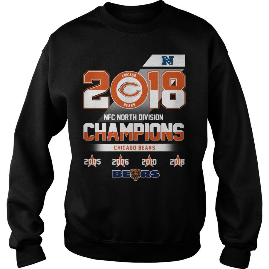2018 NFC North Division Champions Chicago Bears Sweatshirt