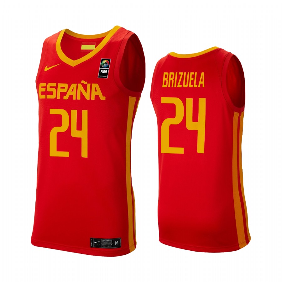 2019 FIBA Baketball World Cup Spain Dario Brizuela Red Jersey