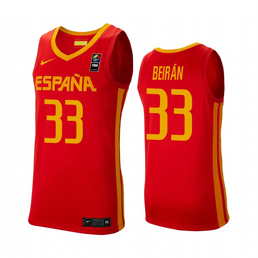 2019 FIBA Baketball World Cup Spain Javier Beiran Red Jersey